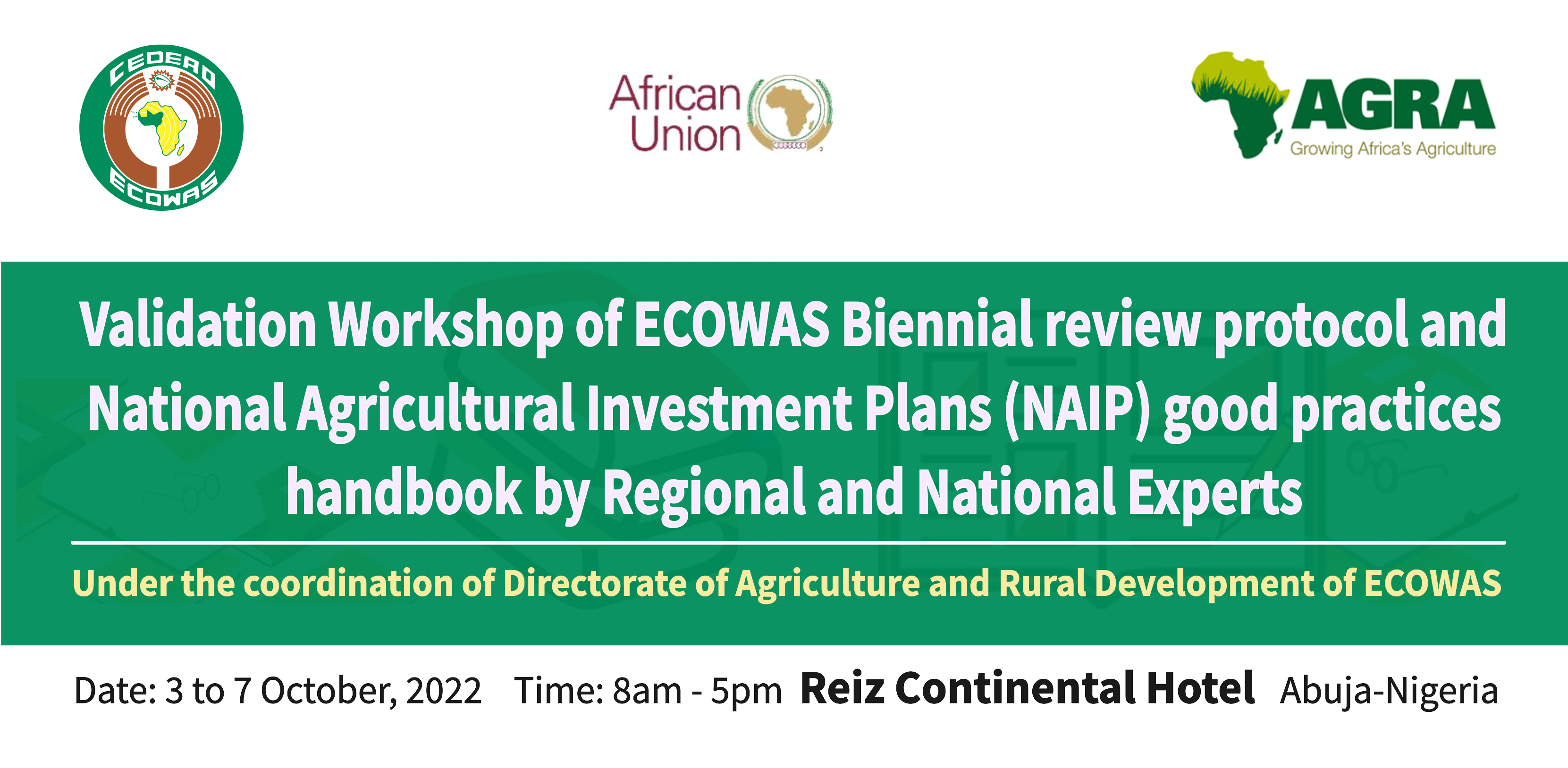 Validation workshop  of ECOWAS BR protocol and NAIP good practices handbook by Regional and National Experts